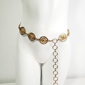 Gold Medallion Waist Chain Belt
